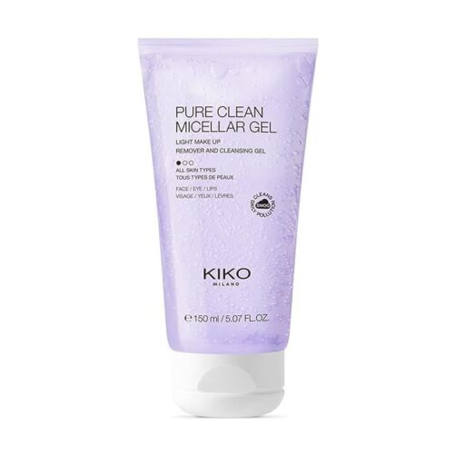 ژل پاک کننده آرایش میسلار خالص کیکو میلانو مدل Pure Clean Micellar Gel Kiko Milano - Light make up Removing and cleansing gel