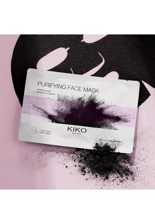 ماسک ورقه ای پاکسازی صورت کیکو میلانو مدل Purifying Face Mask Kiko Milano - Charcoal Mask