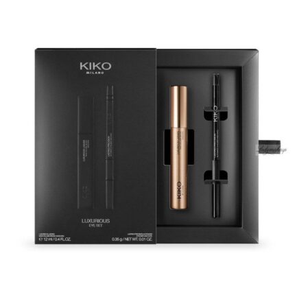 ست آرایش کیکو میلانو شامل ریمل حجم دهنده و مداد خط چشم مشکی با ماندگاری Luxurious Eye Set Kiko Milano