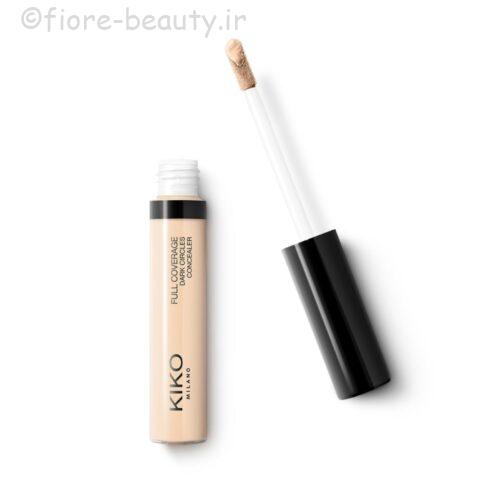 کانسیلر مایع فول کاور کیکو میلانو مدل Full coverage dark circles concealer Kiko Milano