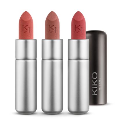 جزییات کیت سه عددی رژ لب پاور پادر کیکو میلانو Powdery Lip Set kiko Milano