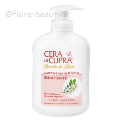 صابون شوینده و مرطوب کننده دست و صورت و بدن چرادی‌کوپرا، حاوی عسل، گلیسیرین و شکوفه های بادام ۲۰۰ میل
