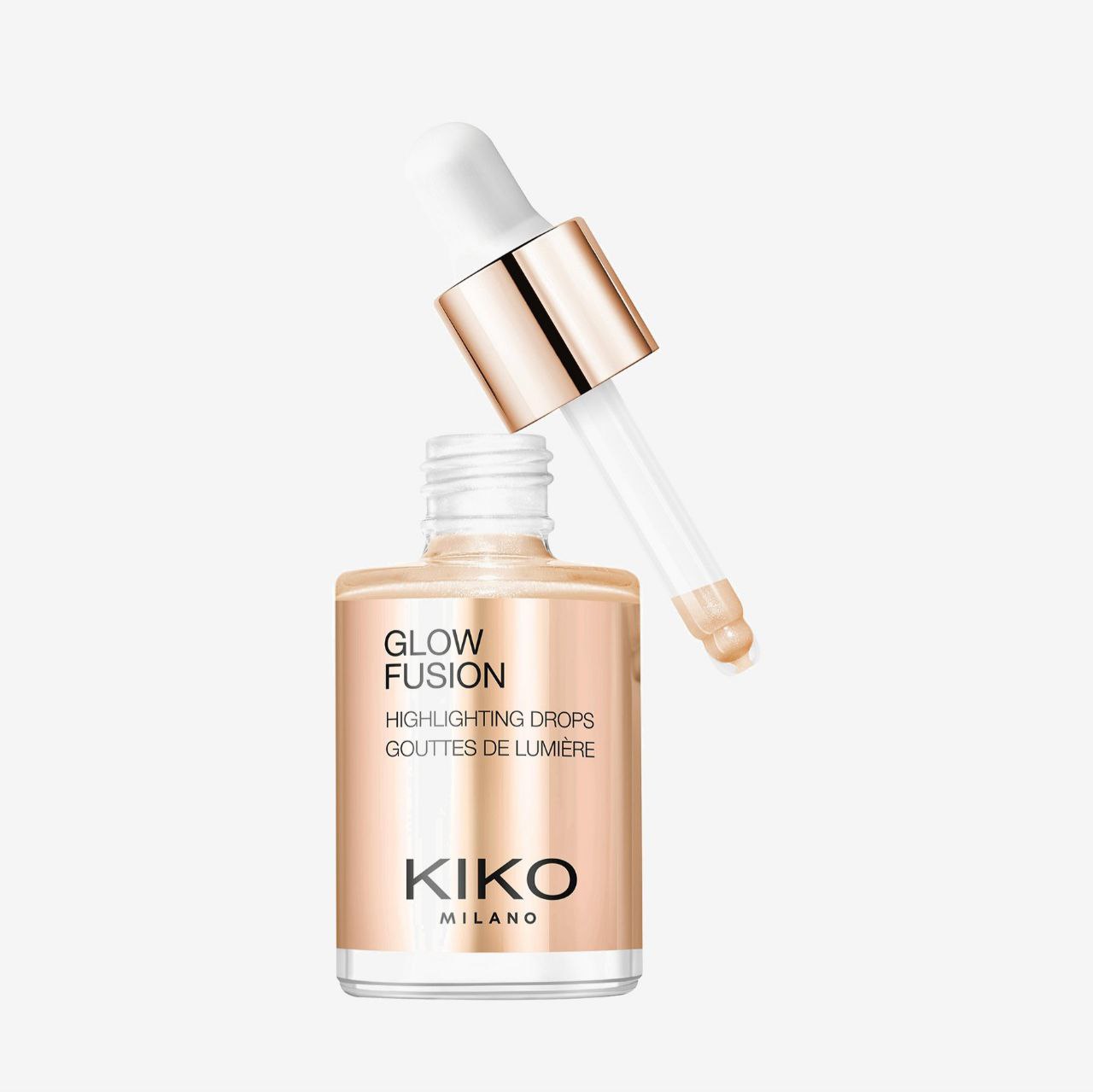 photo_2026-02-17_12-44-00 هایلایتر مایع صورت و بدن کیکو میلانو Glow fusion highlighting drops kiko milano - Image 1